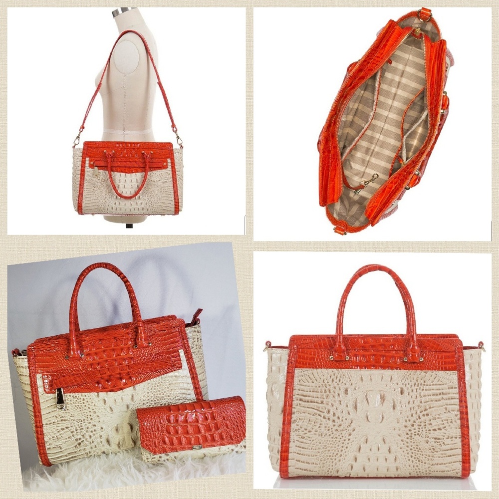 Price Drop Brahmin Satchel and wallet